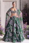 Buy Mahima Mahajan Green Silk Organza Embroidery, Sequins, Beads, Metallic Adaia Lehenga Set at Aza Fashions Buy_Mahima Mahajan_Green Silk Organza Embroidery, Sequins, Beads, Metallic Adaia Lehenga Set _at_Aza_Fashions