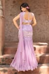 Shop Nidhi Kejriwal Purple Organza, Net Sequins, Handwork Embellished Lehenga Saree With Blouse at Aza Fashions Shop_Nidhi Kejriwal_Purple Organza, Net Sequins, Handwork Embellished Lehenga Saree With Blouse _at_Aza_Fashions