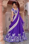 Nidhi Kejriwal_Purple Silk, Organza Zari, Sequins, Pearls, Handwork And Sequence Lehenga Set _at_Aza_Fashions