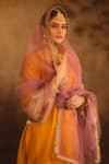 Buy_AFRIYA_Yellow Chanderi , Organza Gota Patti, Embroidery, Fringe Kurta Set _Online_at_Aza_Fashions