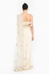 Shop_Gauri & Nainika_Ivory Tulle Embroidery, Sequins Sweetheart Neck Prima Vera Saree With Blouse _at_Aza_Fashions
