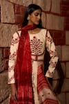 Buy_Saangi_Ivory Satin, Silk, Organza Embroidery, Mehr Rang Printed Anarkali With Dupatta _Online_at_Aza_Fashions