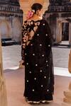 Shop_Bannhi By Priyanka Rathore_Black Crepe, Georgette Embroidery, Sequins, Zari, Lace Printed And Sharara Set _at_Aza_Fashions