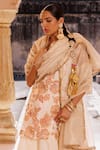 Shop Bannhi By Priyanka Rathore Ivory Crepe, Tissue Embroidery, Sequins, Printed And Kurta Skirt Set With Dupatta Online at Aza Fashions Shop_Bannhi By Priyanka Rathore_Ivory Crepe, Tissue Embroidery, Sequins, Printed And Kurta Skirt Set With Dupatta _Online_at_Aza_Fashions