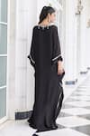 Shop Seema Thukral Black Chiffon, Satin Beads, Sequins, Metallic Jannat Embellished Draped Kaftan at Aza Fashions Shop_Seema Thukral_Black Chiffon, Satin Beads, Sequins, Metallic Jannat Embellished Draped Kaftan _at_Aza_Fashions