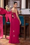 Shop_Seema Thukral_Pink Georgette, Organza, Satin Sequins, Avika Embellished Concept Saree Gown _at_Aza_Fashions