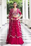 Buy Seema Thukral Pink Georgette, Satin, Organza Beads, Shivika Embellished Blouse Lehenga Set at Aza Fashions Buy_Seema Thukral_Pink Georgette, Satin, Organza Beads, Shivika Embellished Blouse Lehenga Set _at_Aza_Fashions