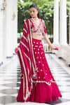 Buy Seema Thukral Pink Georgette, Satin, Organza Beads, Shivika Embellished Blouse Lehenga Set Buy_Seema Thukral_Pink Georgette, Satin, Organza Beads, Shivika Embellished Blouse Lehenga Set
