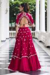 Shop Seema Thukral Pink Georgette, Satin, Organza Beads, Shivika Embellished Blouse Lehenga Set at Aza Fashions Shop_Seema Thukral_Pink Georgette, Satin, Organza Beads, Shivika Embellished Blouse Lehenga Set _at_Aza_Fashions