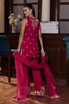 Shop Seema Thukral Pink Georgette, Organza Sequins, Anchal Embellished Sleeveless Kurta Pant Set at Aza Fashions Shop_Seema Thukral_Pink Georgette, Organza Sequins, Anchal Embellished Sleeveless Kurta Pant Set _at_Aza_Fashions