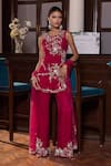 Buy Seema Thukral Pink Georgette, Organza Sequins, Anchal Embellished Sleeveless Kurta Pant Set at Aza Fashions Buy_Seema Thukral_Pink Georgette, Organza Sequins, Anchal Embellished Sleeveless Kurta Pant Set _at_Aza_Fashions