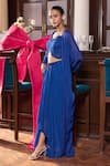 Shop Seema Thukral Blue Georgette Beads, Sequins, Embroidery Pragya Embellished Cape Skirt Set Online at Aza Fashions Shop_Seema Thukral_Blue Georgette Beads, Sequins, Embroidery Pragya Embellished Cape Skirt Set _Online_at_Aza_Fashions