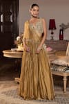 Buy Seema Thukral Gold Tissue, Satin Mirrors, Beads, Indira Embellished Blouse Lehenga Set at Aza Fashions Buy_Seema Thukral_Gold Tissue, Satin Mirrors, Beads, Indira Embellished Blouse Lehenga Set _at_Aza_Fashions