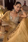 Shop Seema Thukral Gold Tissue, Satin Mirrors, Beads, Indira Embellished Blouse Lehenga Set Online at Aza Fashions Shop_Seema Thukral_Gold Tissue, Satin Mirrors, Beads, Indira Embellished Blouse Lehenga Set _Online_at_Aza_Fashions