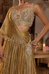 Shop Seema Thukral Gold Tissue, Satin Mirrors, Beads, Indira Embellished Blouse Lehenga Set Shop_Seema Thukral_Gold Tissue, Satin Mirrors, Beads, Indira Embellished Blouse Lehenga Set