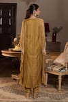 Shop_Seema Thukral_Gold Tissue, Silk, Satin Beads, Stones, Amrita Embellished Kaftan And Pant Set _at_Aza_Fashions