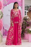 Buy Seema Thukral Fuchsia Organza, Georgette, Satin Embroidery, Saanvi Printed Blouse With Sharara at Aza Fashions Buy_Seema Thukral_Fuchsia Organza, Georgette, Satin Embroidery, Saanvi Printed Blouse With Sharara _at_Aza_Fashions