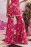 Buy Seema Thukral Pink Organza, Satin Embroidery, Mahima Printed Peplum Top And Flared Pant Set Online at Aza Fashions Buy_Seema Thukral_Pink Organza, Satin Embroidery, Mahima Printed Peplum Top And Flared Pant Set _Online_at_Aza_Fashions