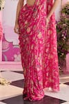 Buy Seema Thukral Pink Georgette Embroidery, Pearls Zoha Printed Pre-stitched Saree With Blouse Online at Aza Fashions Buy_Seema Thukral_Pink Georgette Embroidery, Pearls Zoha Printed Pre-stitched Saree With Blouse _Online_at_Aza_Fashions