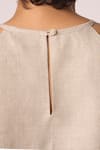 Buy_The Summer House_Beige Linen Embroidery Halter Neck Maarah Top 