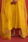 Rhua Yellow Silk, Organza Embroidery V-neck Ari And Zardozi Kurta Pant Set Online at Aza Fashions Rhua_Yellow Silk, Organza Embroidery V-neck Ari And Zardozi Kurta Pant Set _Online_at_Aza_Fashions