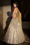 Seema Gujral Gold Tissue, Organza Mirrors, Embroidery Antique Work Bridal Lehenga Set Online at Aza Fashions Seema Gujral_Gold Tissue, Organza Mirrors, Embroidery Antique Work Bridal Lehenga Set _Online_at_Aza_Fashions