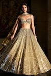 Buy Seema Gujral Gold Tissue, Organza Mirrors, Embroidery Antique Work Bridal Lehenga Set at Aza Fashions Buy_Seema Gujral_Gold Tissue, Organza Mirrors, Embroidery Antique Work Bridal Lehenga Set _at_Aza_Fashions