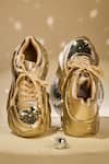 Buy_House Of Vian_Gold Aurelia Embellished Sneakers _at_Aza_Fashions