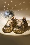 Shop_House Of Vian_Gold Aurelia Embellished Sneakers _at_Aza_Fashions