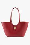 Buy_Tan & Loom_Red Amalfi Cherry Leather Tote Bag _at_Aza_Fashions