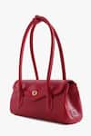 Buy_Tan & Loom_Red Seville Cherry Leather Satchel Bag _at_Aza_Fashions