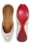 Buy_NR By Nidhi Rathi_White Mirror And Bead Embellished Juttie _at_Aza_Fashions
