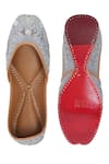 Buy_NR By Nidhi Rathi_Gray Embroidered And Embellished Jutti _at_Aza_Fashions