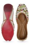 Buy_NR By Nidhi Rathi_White Floral And Berry Embroidered Jutti _at_Aza_Fashions