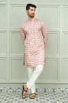Niloufer By Aasif Ally_Off White Silk Kacchi Keri Printed Kurta And Pant Set _at_Aza_Fashions
