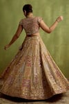 Shop_SUHINO_Yellow Silk, Organza Mirrors, Zari, Gota Patti, Patchwork Lehenga Set _at_Aza_Fashions