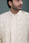 Priyanka Haralalka Ivory Silk Embroidery, Sequins, Stones Sherwani, Kurta And Pyjama Set at Aza Fashions Priyanka Haralalka_Ivory Silk Embroidery, Sequins, Stones Sherwani, Kurta And Pyjama Set _at_Aza_Fashions