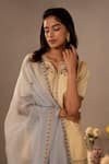 Buy Aavya Yellow Silk, Shantoon, Organza Embroidery Split Short Kurta Farsi Salwar Set Online at Aza Fashions Buy_Aavya_Yellow Silk, Shantoon, Organza Embroidery Split Short Kurta Farsi Salwar Set _Online_at_Aza_Fashions