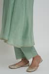 Buy_Sinjhar_Green Chanderi, Cotton, Silk Embroidery, Piping Kurta, Pant And Dupatta Set 