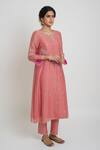 Sinjhar Pink Chanderi, Cotton, Silk, Kota Doria Embroidery, Kurta, Pant And Dupatta Set Online at Aza Fashions Sinjhar_Pink Chanderi, Cotton, Silk, Kota Doria Embroidery, Kurta, Pant And Dupatta Set _Online_at_Aza_Fashions