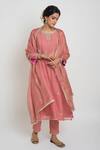 Buy Sinjhar Pink Chanderi, Cotton, Silk, Kota Doria Embroidery, Kurta, Pant And Dupatta Set Online at Aza Fashions Buy_Sinjhar_Pink Chanderi, Cotton, Silk, Kota Doria Embroidery, Kurta, Pant And Dupatta Set _Online_at_Aza_Fashions