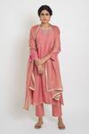 Buy Sinjhar Pink Chanderi, Cotton, Silk, Kota Doria Embroidery, Kurta, Pant And Dupatta Set at Aza Fashions Buy_Sinjhar_Pink Chanderi, Cotton, Silk, Kota Doria Embroidery, Kurta, Pant And Dupatta Set _at_Aza_Fashions
