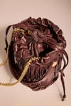 Buy_Tara And I_Brown Smocking Mocha Drift Bucket Bag _Online_at_Aza_Fashions