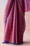 Buy_Surmaye_Pink Organza, Silk Embroidery Heartglow Jamdani Saree 