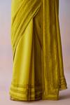 Buy_Surmaye_Yellow Organza, Silk Embroidery, Beads Whispering Ivy Saree _Online_at_Aza_Fashions
