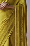 Shop_Surmaye_Yellow Organza, Silk Embroidery, Beads Whispering Ivy Saree _Online_at_Aza_Fashions