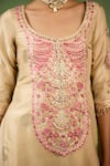 Shop_Shyam Narayan Prasad_Ivory Silk, Brocade, Organza Embroidery, Beads, Gota Patti, Kurta Sharara Set _Online_at_Aza_Fashions