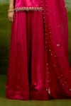Shop_Shyam Narayan Prasad_Magenta Silk, Organza Embroidery, Zari, Beads Round Neck Pink Kurta Sharara Set _Online_at_Aza_Fashions