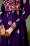 Buy Shyam Narayan Prasad Purple Silk, Brocade, Organza Embroidery, Foil Heliotrope Anarkali Set Online Buy_Shyam Narayan Prasad_Purple Silk, Brocade, Organza Embroidery, Foil Heliotrope Anarkali Set _Online