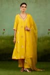 Buy Shyam Narayan Prasad Yellow Silk, Brocade, Organza Embroidery, Foil Printing, Vibrant Kurta Set at Aza Fashions Buy_Shyam Narayan Prasad_Yellow Silk, Brocade, Organza Embroidery, Foil Printing, Vibrant Kurta Set _at_Aza_Fashions